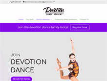 Tablet Screenshot of devotiondanceacademy.com